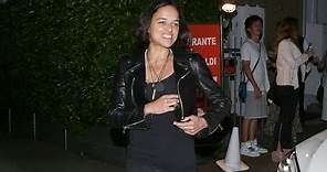 Michelle Rodriguez Dons All Black For Dinner Date With A Girlfriend