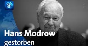Ehemaliger DDR-Regierungschef Modrow gestorben
