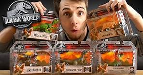 ALL JURASSIC WORLD ATTACK PACK DINOS!!! - Mattel Review and Unboxing