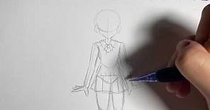 How to draw: Anime School Girl Full Body (EASY TUTORIAL)