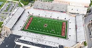 Boston College's Alumni Stadium by drone