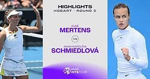 Elise Mertens vs. Anna Karolina Schmiedlova | 2024 Hobart Round 2 | WTA Match Highlights