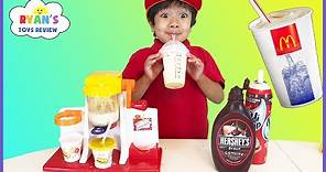 McDonald's Shake Maker & McDonald's Cash Register! Kids Pretend Play Food Happy Meal Surprise Toys