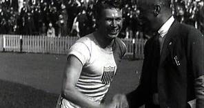 Paddock Leaps Across Finish Line For 100m Gold at Antwerp 1920