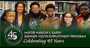 Mayor Bowser Launches Applications for 2024 Marion Barry Summer Youth Employment Program, 1/22/24