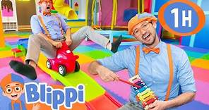 Blippi Learns to Jump and Sing at the Indoor Play Place! Educational ...