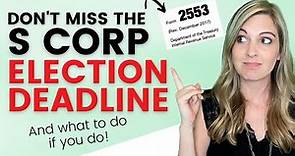 S Corp Election Guide: Deadlines and Filing Tips