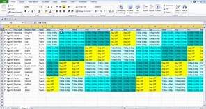 Creating your Employee Schedule in Excel