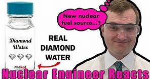 DIAMOND WATER - The World's Most Expensive Carbonated Water - Nuclear Engineer Reacts to NileRed