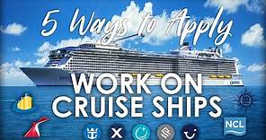 5 WAYS TO APPLY for CRUISE SHIP JOBS ⚓ Full Guide WHERE & HOW?