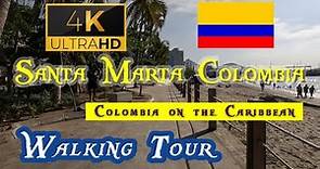 🇨🇴【4K 60fps】WALK - Santa Marta ~ walking Tour - Colombia
