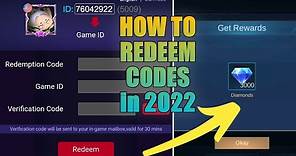 EASY AND FAST WAY HOW TO REDEEM ML CODES 2022 - Free Diamonds Redemption Codes || Mobile Legends