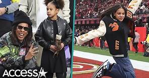 Jay-Z Brings Daughters Blue Ivy & Rumi To 2024 Super Bowl LVIII