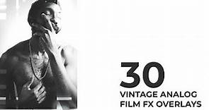 30 Vintage Analog Film FX Overlays
