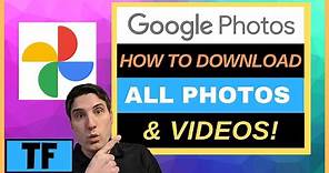 GOOGLE PHOTOS - How To Download ALL Photos & Videos! [2022] - (Backup Images To Your PC Computer)