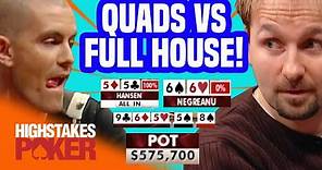 Gus Hansen Hits Quads Against Daniel Negreanu | High Stakes Poker