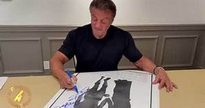 Sylvester Stallone & ROCKY cast Autographing Rocky Posters For AuthenticSigningsInc.com