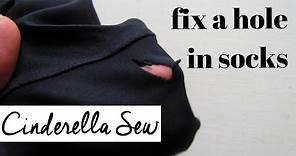 How To Fix a Hole in Your Sock - Easy way to repair holes in socks - No darning