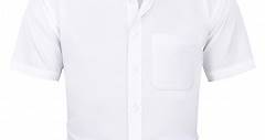 Alimens & Gentle Mens Short Sleeve Big & Tall Dress Shirts Wrinkle-Free Business Shirt