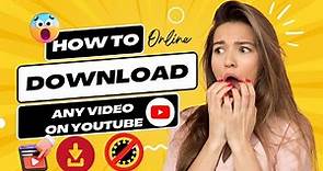How to download YouTube videos without programs on pc or phone Easiest Way To Download YouTube Video