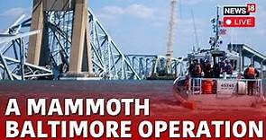 Baltimore Bridge Collapse 2024 Live | Recovery Effort Continues From Coast Guard Boats | N18L