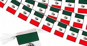 Mexico String Flag Pennant Banner - 38 Flags, 42 Feet Small Mini Mexican Flags Bunting Banner for Country Decoration, School, Party, Sports Events