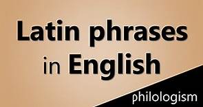 Latin phrases in English