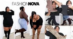 finally, Finally FINALLY! WIDE CALF Boots that actually fit wide calves! Fashion Nova Curve Haul