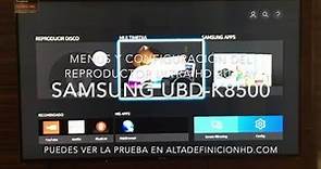 Menús y configuración del Ultra HD Blu-ray Samsung UBD-K8500