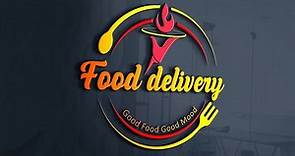 How to Create Food Delivery logo design illustrator||Restoraunt logo design||Food logo||Rasheed RGD