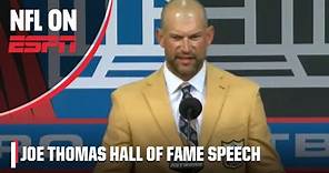 Joe Thomas thanks his parents for instilling the values that made him a Hall of Famer | NFL on ESPN