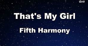 That's My Girl - Fifth Harmony Karaoke 【With Guide Melody】 Instrumental