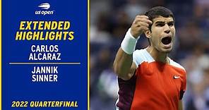 Carlos Alcaraz vs. Jannik Sinner Extended Highlights | 2022 US Open Quarterfinal