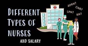 Different Types of Nurses (and salary)
