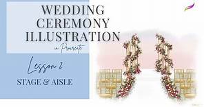 Procreate Tutorial Series - Wedding Ceremony Illustration | Lesson 2 - Stage & Aisle