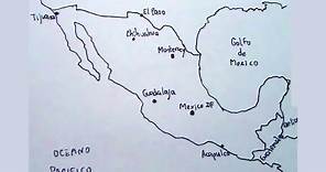 Aprende a dibujar el mapa de México con las ciudad principales