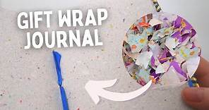 How to turn WRAPPING PAPER into a journal! (easy binding method) | Tutorial