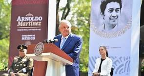 Ceremonia de homenaje póstumo a Arnoldo Martínez Verdugo, desde la Rotonda de las Personas Ilustres