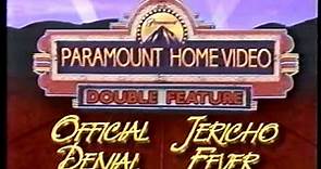 Opening to Official Denial/Jericho Fever (1993) 1994 Double Feature Screener VHS