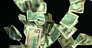 Slow Motion Falling Money HD US Dollars Fall from the Sky with Video Shot in High Definition Format