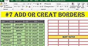 Excel: How To Add And Create Borders | How to Add Borders in Excel | How to Draw Borders In Excel