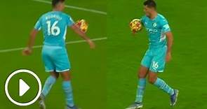 Rodri Handball no penalty Everton vs Man City 0-1 match clip