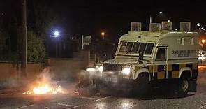 Petrol bombs and bricks hurled at police in Belfast, Northern Ireland
