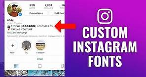 How to Get Custom Instagram Fonts