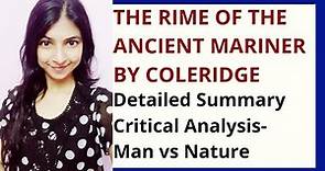 The Rime of the Ancient Mariner by Samuel Taylor Coleridge| Summary | Critical Analysis