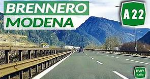 A22 | Autostrada del Brennero | BRENNERO - MODENA | Percorso completo
