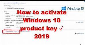 How to activate Windows 10 product key ✓ 2019