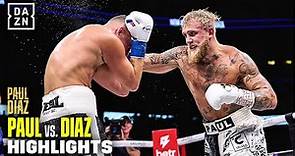 JAKE PAUL VS NATE DIAZ Fight Highlights