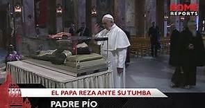 El Papa reza ante la tumba de Padre Pío y recuerda su triple legado