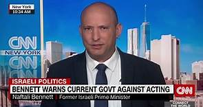 Fmr. Israeli Prime Minister Naftali Bennett speaks to CNN